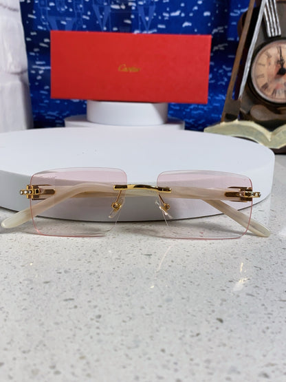 Cartier Lightweight Rimless Silver Lens Sunglasses for Men & Women - 449483 - detail image 9