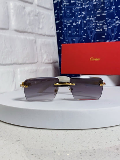 Cartier Lightweight Rimless Silver Lens Sunglasses for Men & Women - 449487 - detail image 2