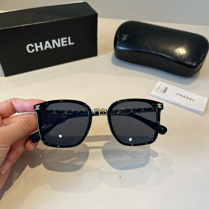 Chanel Oversized Black Lens Sunglasses for Men & Women - 493479 - detail image 5