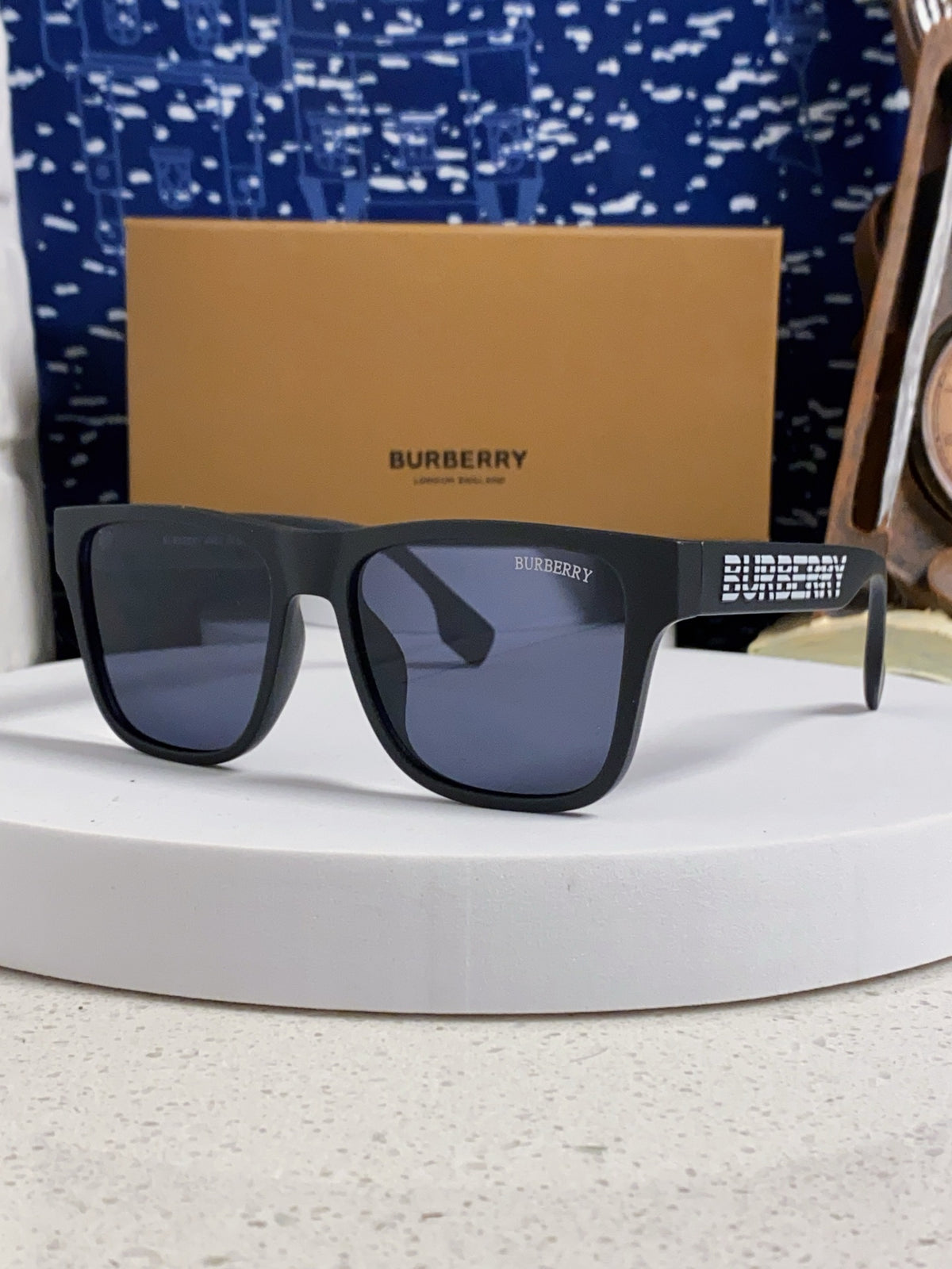 Burberry Fashion Blue Lens Sunglasses for Men & Women - 432515