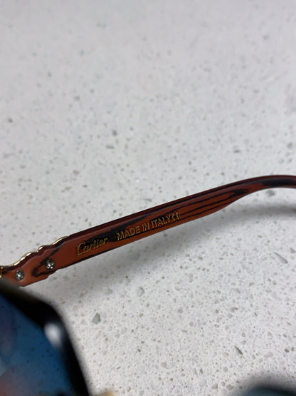 Cartier Lightweight Rimless Blue Lens Sunglasses for Men & Women - 487371 - detail image 8