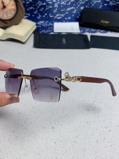 Cartier Lightweight Rimless Silver Lens Sunglasses for Men & Women - 998241 - detail image 6