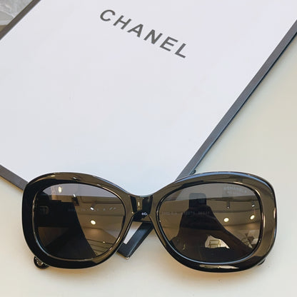 Chanel CH5468-B-A Fashion Black Lens Sunglasses for Men & Women