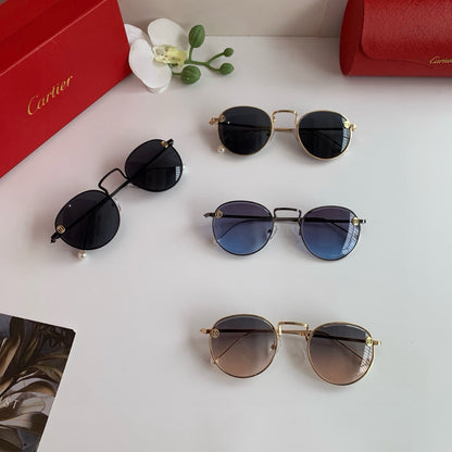 Cartier Round Silver Lens Sunglasses for Men & Women - 998197 - detail image 4