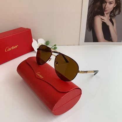 Cartier Aviator Black Lens Sunglasses for Men & Women - 132526 - detail image 2