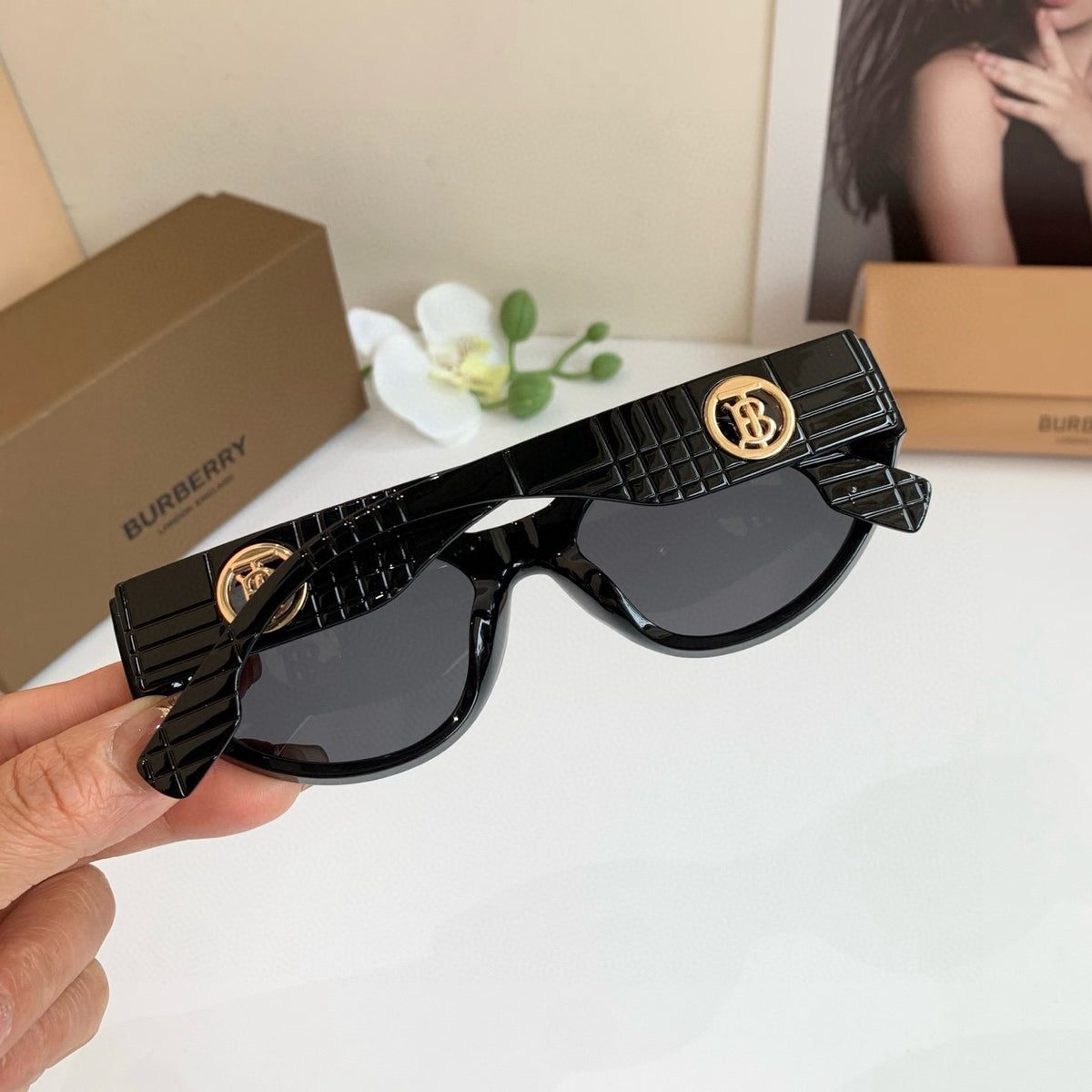 Burberry Square Black Lens Sunglasses for Men & Women - 465959 - detail image 2