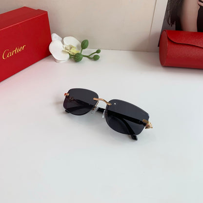 Cartier Square Black Lens Sunglasses for Men & Women - 415944