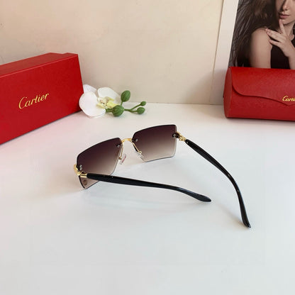 Cartier Lightweight Rimless Red Lens Sunglasses for Men & Women - 158487 - detail image 2