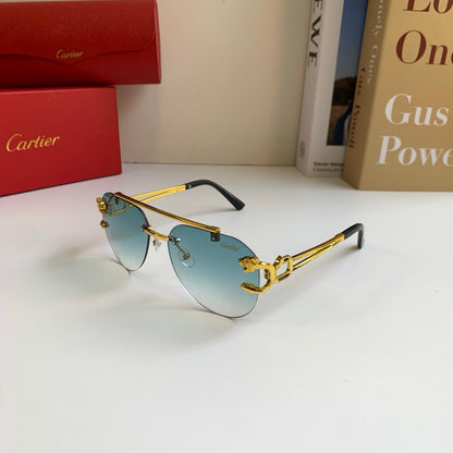 Cartier Metal Fashion Silver Lens Sunglasses for Men & Women - 432333 - detail image 2