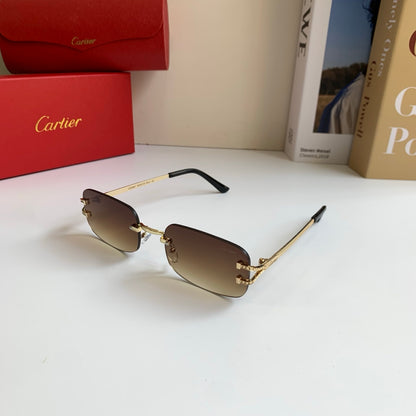 Cartier Square Brown Lens Sunglasses for Men & Women - 432282 - detail image 2