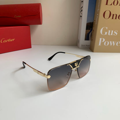 Cartier Square Silver Lens Sunglasses for Men & Women - 372206