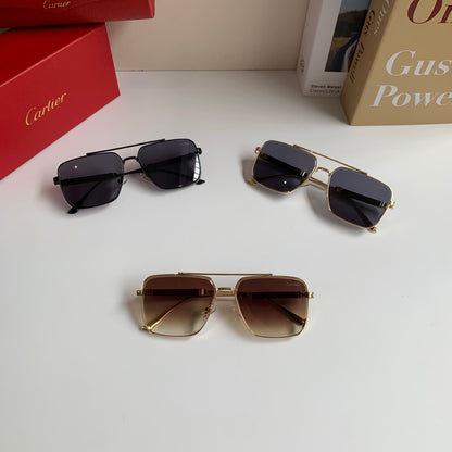 Cartier Metal Fashion Brown Lens Sunglasses for Men & Women - 132532 - detail image 10