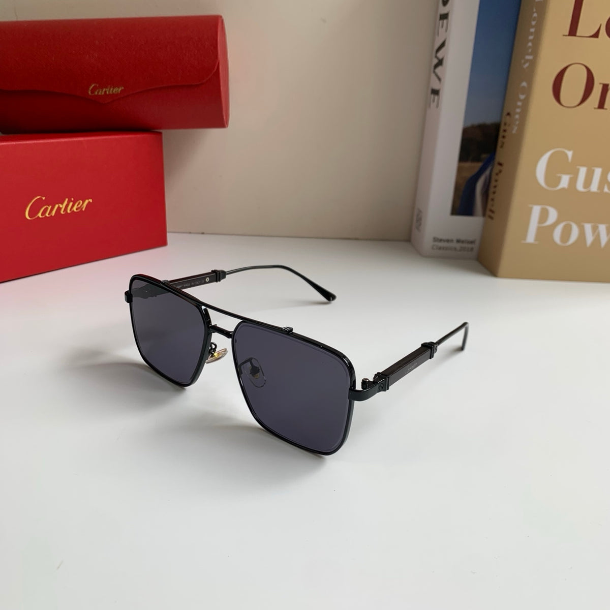 Cartier Metal Fashion Silver Lens Sunglasses for Men & Women - 132531 - detail image 2