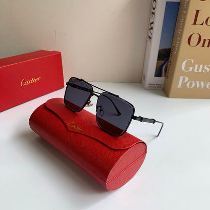 Cartier Metal Fashion Silver Lens Sunglasses for Men & Women - 382835 - detail image 4