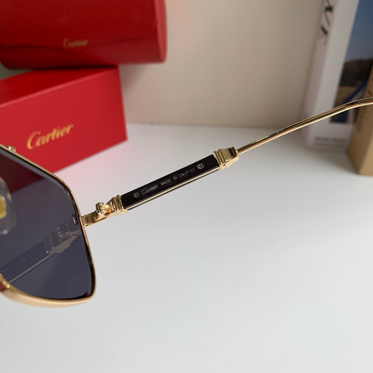 Cartier Metal Fashion Silver Lens Sunglasses for Men & Women - 132533 - detail image 7