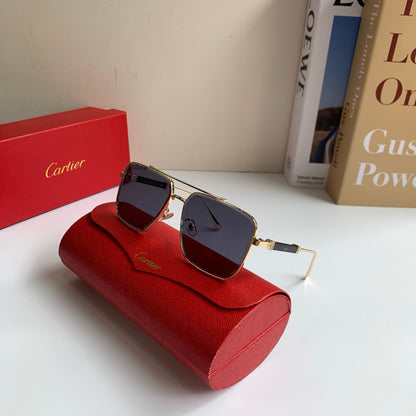 Cartier Metal Fashion Silver Lens Sunglasses for Men & Women - 382837 - detail image 3