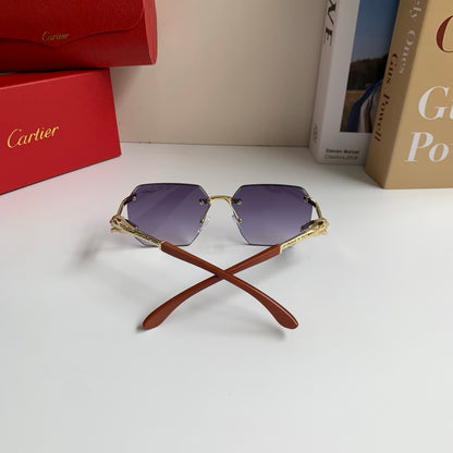 Cartier Metal Fashion Silver Lens Sunglasses for Men & Women - 132551 - detail image 7