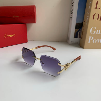 Cartier Metal Fashion Silver Lens Sunglasses for Men & Women - 382762 - detail image 2