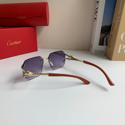Cartier Metal Fashion Silver Lens Sunglasses for Men & Women - 132551 - detail image 6