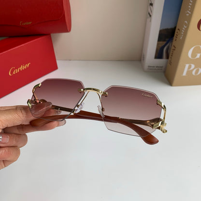 Cartier Metal Fashion Silver Lens Sunglasses for Men & Women - 382764 - detail image 3