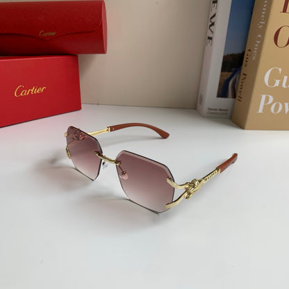 Cartier Metal Fashion Silver Lens Sunglasses for Men & Women - 465777 - detail image 2