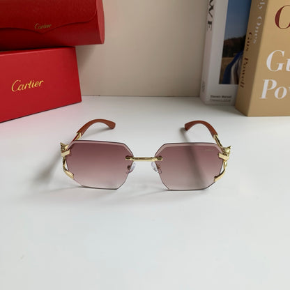 Cartier Metal Fashion Silver Lens Sunglasses for Men & Women - 382764 - detail image 5