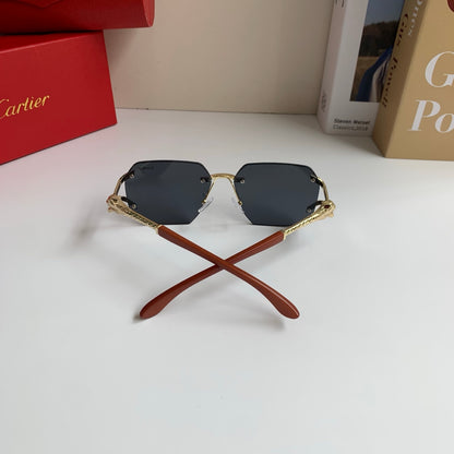 Cartier Metal Fashion Silver Lens Sunglasses for Men & Women - 382765 - detail image 6