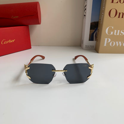 Cartier Metal Fashion Silver Lens Sunglasses for Men & Women - 382765 - detail image 3
