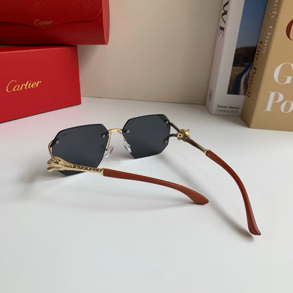 Cartier Metal Fashion Silver Lens Sunglasses for Men & Women - 382765 - detail image 7