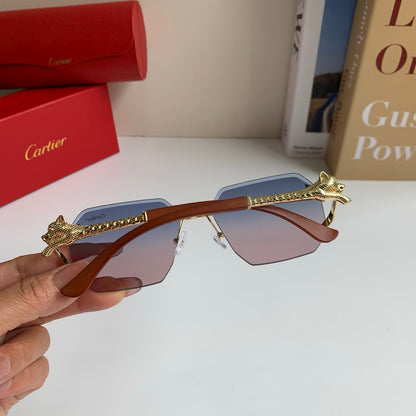 Cartier Metal Fashion Silver Lens Sunglasses for Men & Women - 465779 - detail image 6