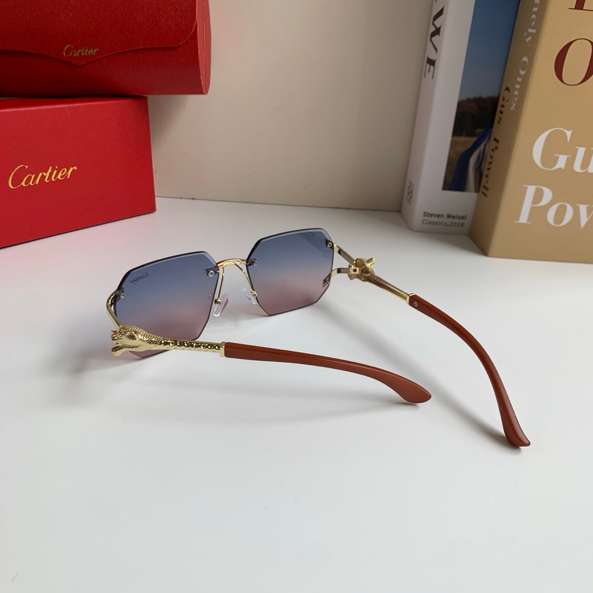 Cartier Metal Fashion Silver Lens Sunglasses for Men & Women - 382766 - detail image 7