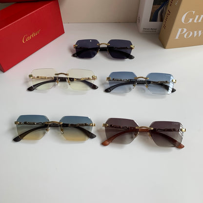 Cartier Lightweight Rimless Silver Lens Sunglasses for Men & Women - 487347 - detail image 10