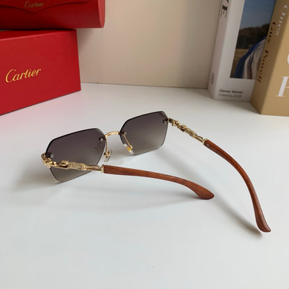 Cartier Lightweight Rimless Silver Lens Sunglasses for Men & Women - 399025 - detail image 8