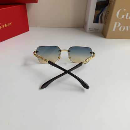 Cartier Lightweight Rimless Silver Lens Sunglasses for Men & Women - 399026 - detail image 9