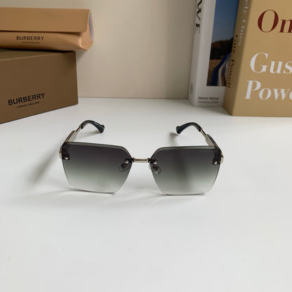Burberry Metal Square Silver Lens Sunglasses for Men & Women - detail image 3