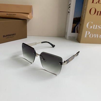 Burberry Metal Square Silver Lens Sunglasses for Men & Women - detail image 2