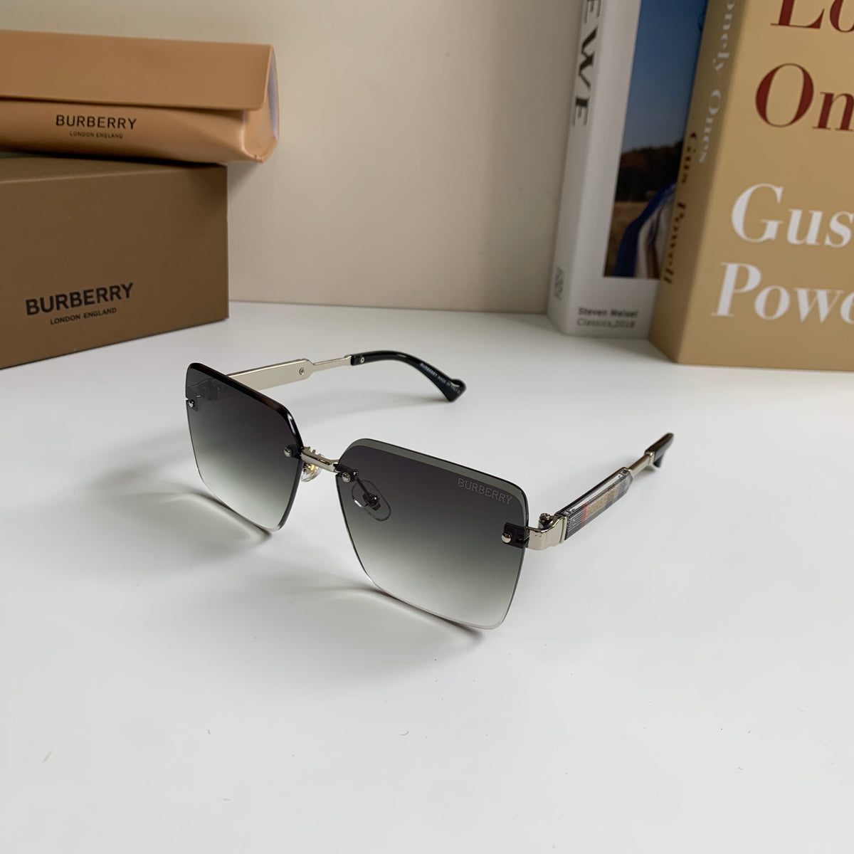 Burberry Metal Square Silver Lens Sunglasses for Men & Women - 416021 - detail image 2