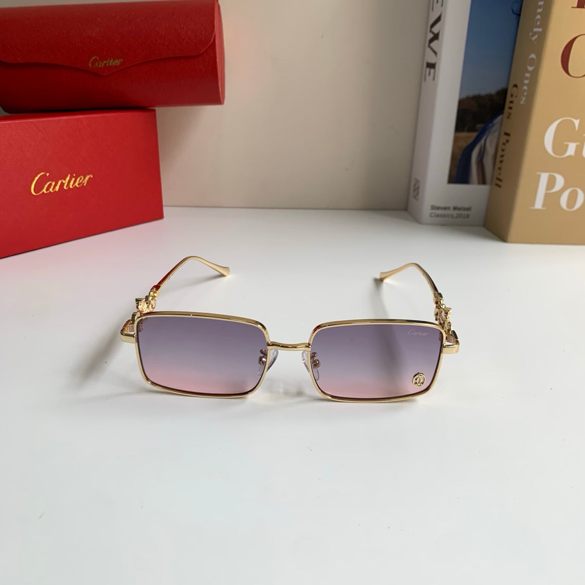 Cartier Metal Square Silver Lens Sunglasses for Men & Women - 415825 - detail image 3
