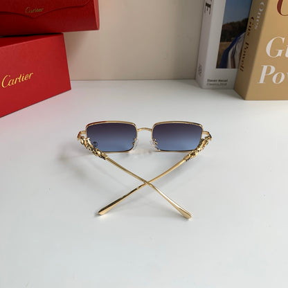 Cartier Metal Square Silver Lens Sunglasses for Men & Women - 158499 - detail image 9