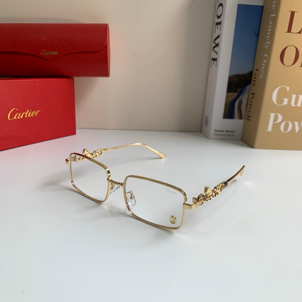 Cartier Metal Square Silver Lens Sunglasses for Men & Women - 415828 - detail image 2