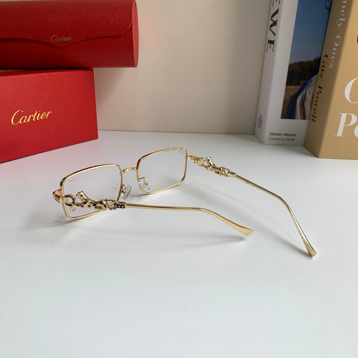 Cartier Metal Square Silver Lens Sunglasses for Men & Women - 415828 - detail image 7