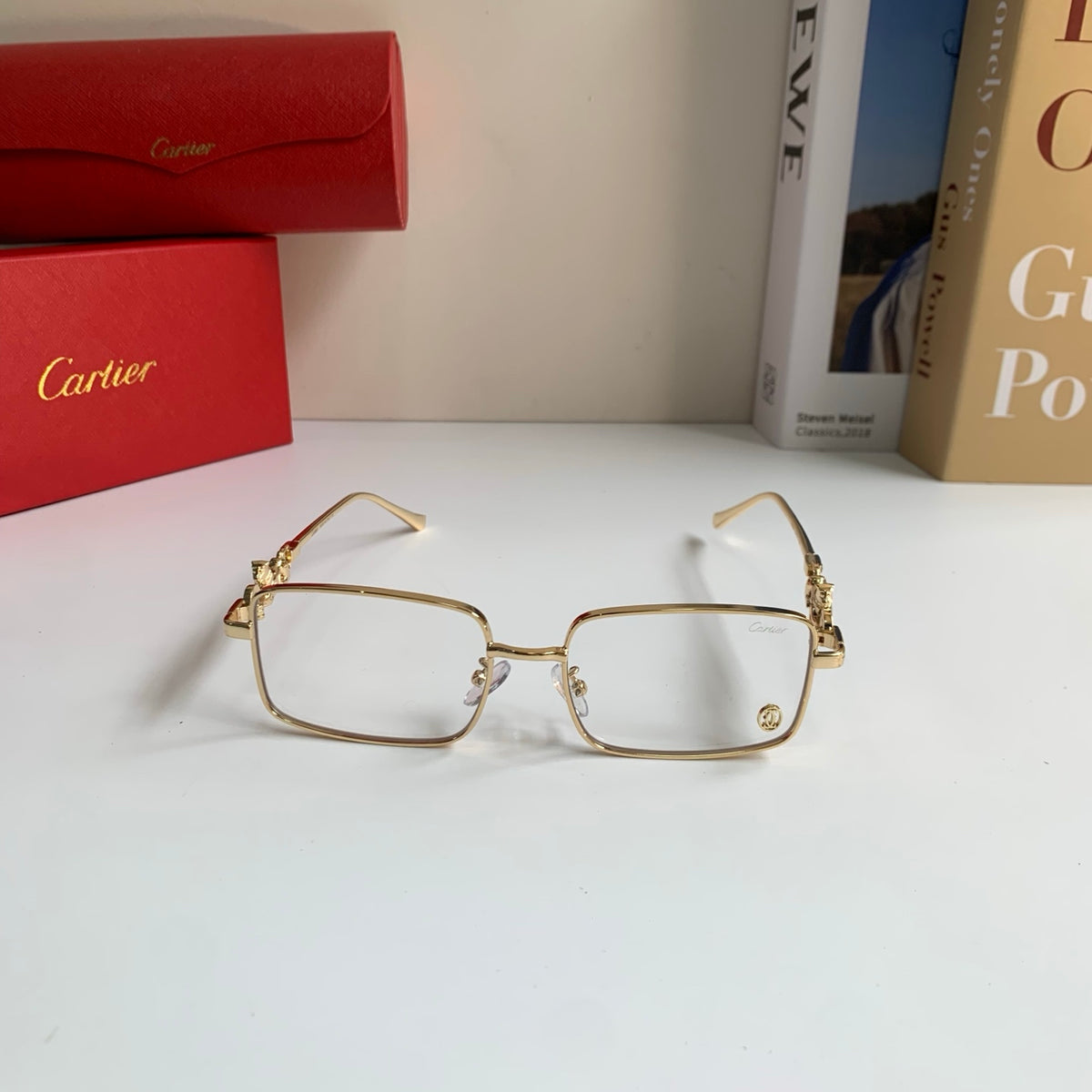 Cartier Metal Square Silver Lens Sunglasses for Men & Women - 415828 - detail image 3