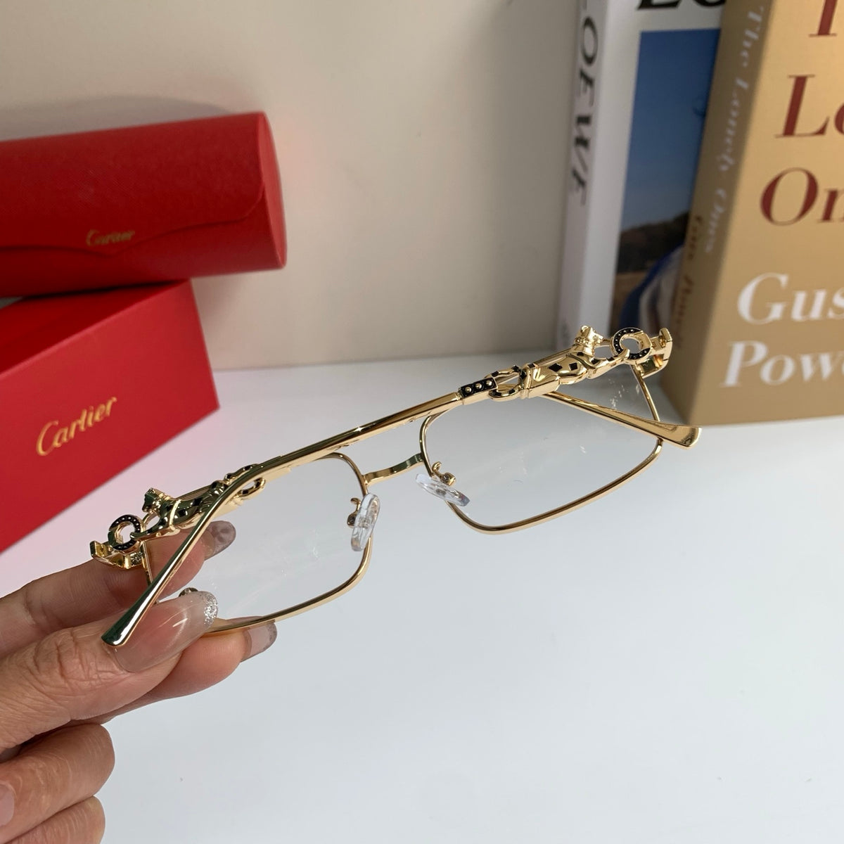 Cartier Metal Square Silver Lens Sunglasses for Men & Women - 158501 - detail image 6