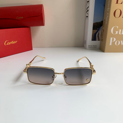Cartier Metal Square Silver Lens Sunglasses for Men & Women - 158502 - detail image 3