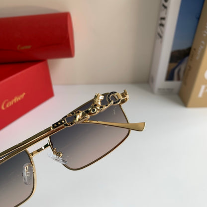 Cartier Metal Square Silver Lens Sunglasses for Men & Women - 158502 - detail image 7