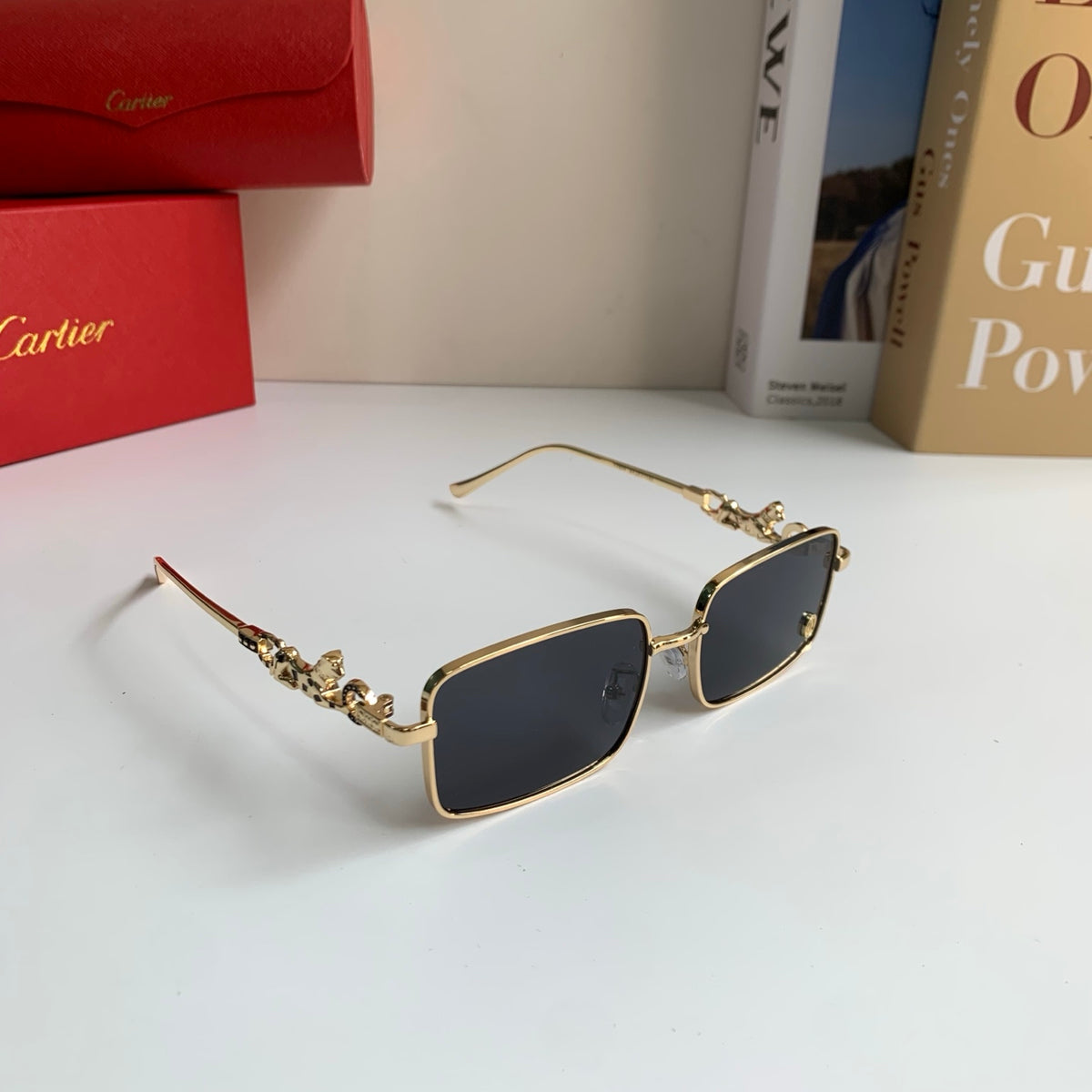 Cartier Metal Square Silver Lens Sunglasses for Men & Women - 415830