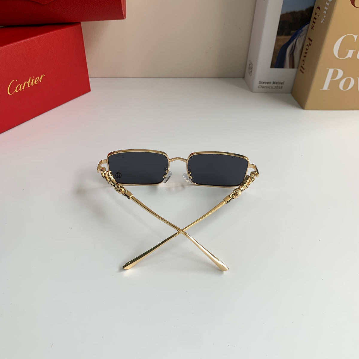Cartier Metal Square Silver Lens Sunglasses for Men & Women - 415830 - detail image 8