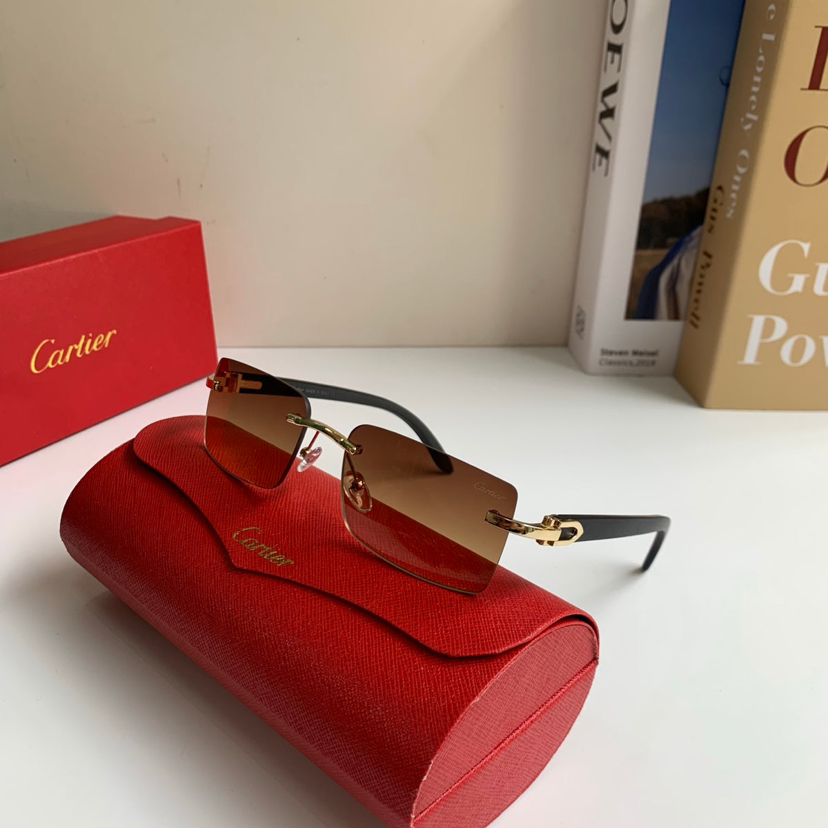 Cartier Fashion Brown Lens Sunglasses for Men & Women - 398972 - detail image 5