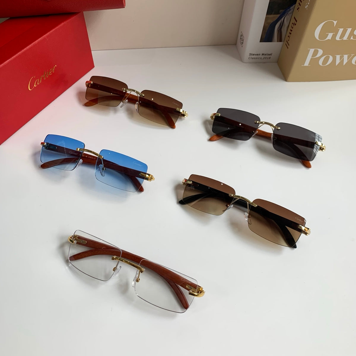 Cartier Fashion Brown Lens Sunglasses for Men & Women - 493649 - detail image 9