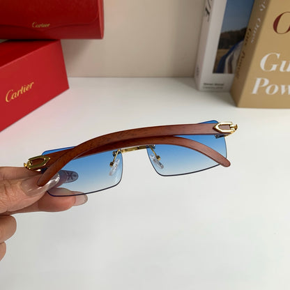 Cartier Fashion Blue Lens Sunglasses for Men & Women - 398974 - detail image 8